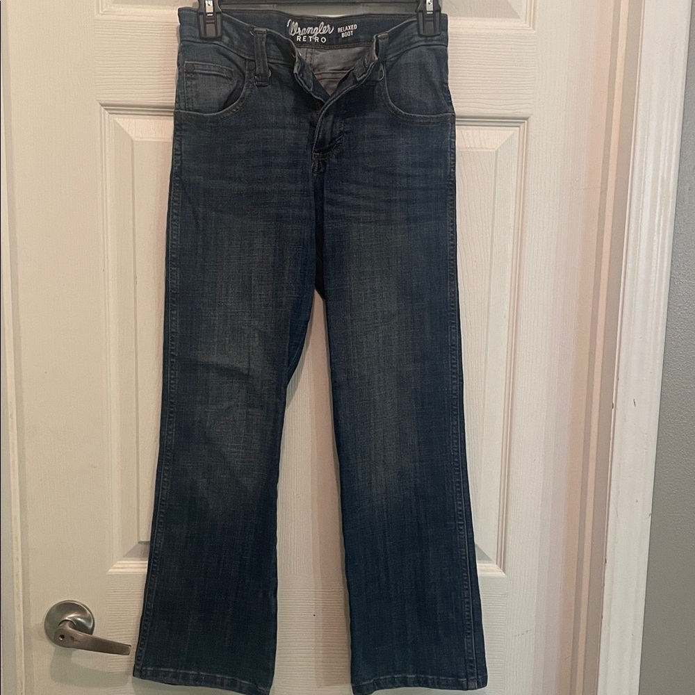 Wrangler Dark Blue Denim Pants
Retro relaxed size 10
